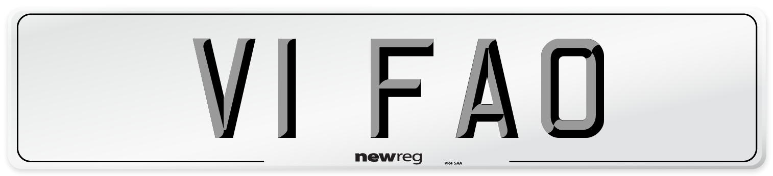 V1 FAO Number Plate from New Reg